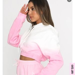 Cropped hooded sweatshirt